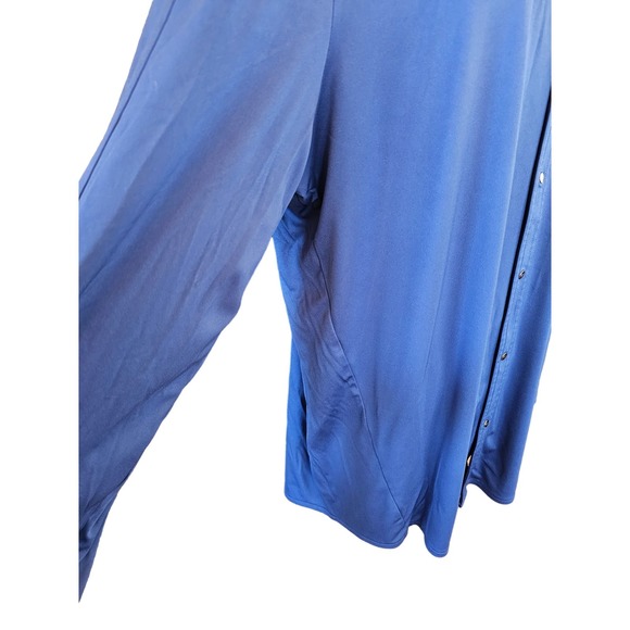 Calvin klein performance size XL snap button up long sleeve blue career casual ^ - Picture 3 of 7